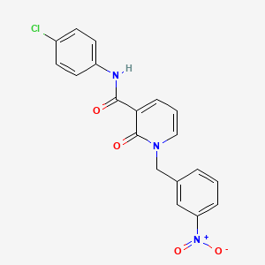 molecular formula C19H14ClN3O4 B2884240 N-(4-chlorophenyl)-1-(3-nitrobenzyl)-2-oxo-1,2-dihydropyridine-3-carboxamide CAS No. 899948-48-2