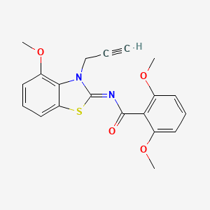 molecular formula C20H18N2O4S B2884243 2,6-二甲氧基-N-(4-甲氧基-3-丙-2-炔基-1,3-苯并噻唑-2-亚基)苯甲酰胺 CAS No. 868674-80-0