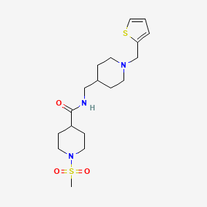 1-(methylsulfonyl)-N-((1-(thiophen-2-ylmethyl)piperidin-4-yl)methyl)piperidine-4-carboxamide