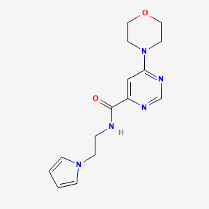 molecular formula C15H19N5O2 B2884257 N-(2-(1H-pyrrol-1-yl)ethyl)-6-morpholinopyrimidine-4-carboxamide CAS No. 1903023-47-1