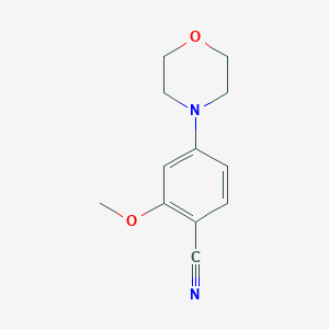 molecular formula C12H14N2O2 B2884259 2-Methoxy-4-(morpholin-4-yl)benzonitrile CAS No. 1783371-72-1