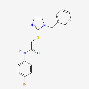 2-(1-benzylimidazol-2-yl)sulfanyl-N-(4-bromophenyl)acetamide