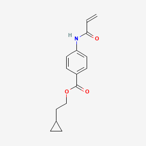 molecular formula C15H17NO3 B2884275 2-Cyclopropylethyl 4-(prop-2-enoylamino)benzoate CAS No. 2361782-00-3