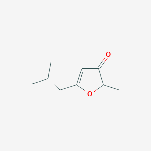 molecular formula C9H14O2 B2884278 2-Methyl-5-(2-methylpropyl)-2,3-dihydrofuran-3-one CAS No. 94815-46-0