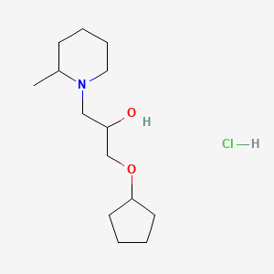 1-(Cyclopentyloxy)-3-(2-methylpiperidin-1-yl)propan-2-ol hydrochloride