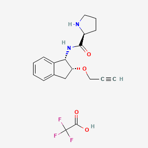 2-Pyrrolidinecarboxamide, N-[(1S,2R)-2,3-dihydro-2-(2-propyn-1-yloxy)-1H-inden-1-yl]-, (2S)-, 2,2,2-trifluoroacetate