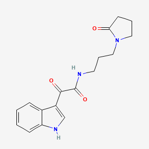 2-(1H-indol-3-yl)-2-oxo-N-(3-(2-oxopyrrolidin-1-yl)propyl)acetamide