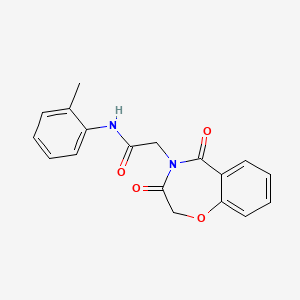 2-(3,5-dioxo-1,4-benzoxazepin-4-yl)-N-(2-methylphenyl)acetamide