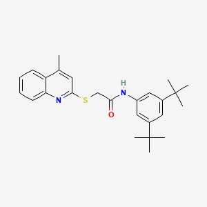 N-(3,5-ditert-butylphenyl)-2-(4-methylquinolin-2-yl)sulfanylacetamide