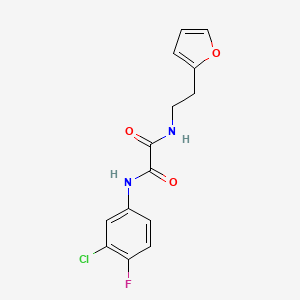 N'-(3-chloro-4-fluorophenyl)-N-[2-(furan-2-yl)ethyl]oxamide