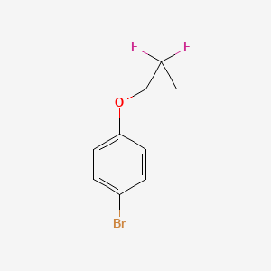 molecular formula C9H7BrF2O B2884309 1-Bromo-4-(2,2-difluorocyclopropoxy)benzene CAS No. 1989672-18-5