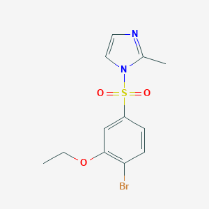 molecular formula C12H13BrN2O3S B288431 2-bromo-5-[(2-methyl-1H-imidazol-1-yl)sulfonyl]phenyl ethyl ether 