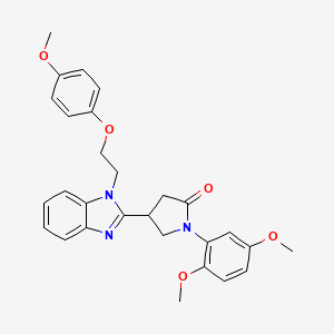 1-(2,5-dimethoxyphenyl)-4-(1-(2-(4-methoxyphenoxy)ethyl)-1H-benzo[d]imidazol-2-yl)pyrrolidin-2-one