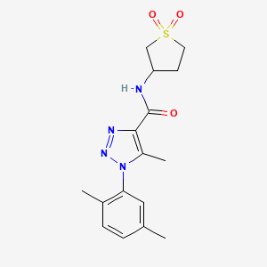 molecular formula C16H20N4O3S B2884314 1-(2,5-dimethylphenyl)-N-(1,1-dioxidotetrahydrothiophen-3-yl)-5-methyl-1H-1,2,3-triazole-4-carboxamide CAS No. 924825-12-7