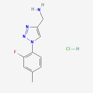[1-(2-Fluoro-4-methylphenyl)triazol-4-yl]methanamine;hydrochloride