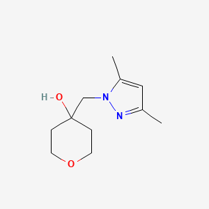 4-[(3,5-dimethyl-1H-pyrazol-1-yl)methyl]oxan-4-ol