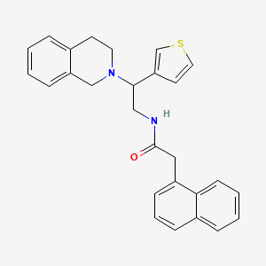 N-(2-(3,4-dihydroisoquinolin-2(1H)-yl)-2-(thiophen-3-yl)ethyl)-2-(naphthalen-1-yl)acetamide