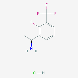 molecular formula C9H10ClF4N B2884334 (S)-1-(2-Fluoro-3-(trifluoromethyl)phenyl)ethan-1-amine hydrochloride CAS No. 2416218-85-2