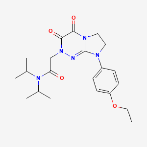 molecular formula C21H29N5O4 B2884369 2-(8-(4-ethoxyphenyl)-3,4-dioxo-3,4,7,8-tetrahydroimidazo[2,1-c][1,2,4]triazin-2(6H)-yl)-N,N-diisopropylacetamide CAS No. 941960-09-4