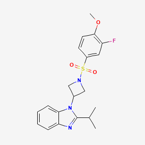 1-[1-(3-fluoro-4-methoxybenzenesulfonyl)azetidin-3-yl]-2-(propan-2-yl)-1H-1,3-benzodiazole