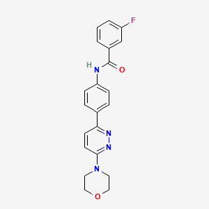 3-fluoro-N-(4-(6-morpholinopyridazin-3-yl)phenyl)benzamide