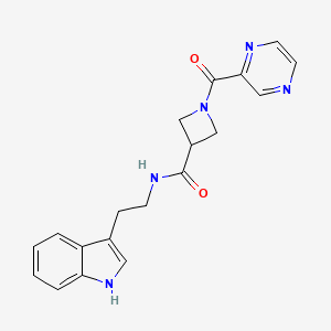 N-(2-(1H-indol-3-yl)ethyl)-1-(pyrazine-2-carbonyl)azetidine-3-carboxamide