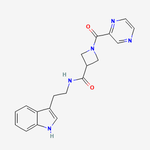 N-[2-(1H-indol-3-yl)ethyl]-1-(pyrazine-2-carbonyl)azetidine-3-carboxamide