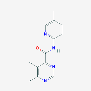 molecular formula C13H14N4O B2884380 5,6-Dimethyl-N-(5-methylpyridin-2-yl)pyrimidine-4-carboxamide CAS No. 2415500-28-4