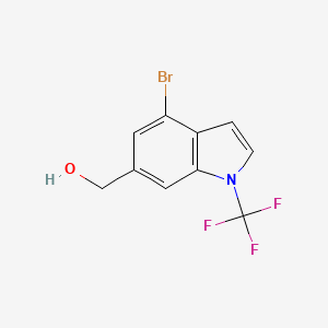 molecular formula C10H7BrF3NO B2884387 [4-溴-1-(三氟甲基)吲哚-6-基]甲醇 CAS No. 2306278-30-6