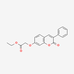 molecular formula C19H16O5 B2884393 ethyl 2-[(2-oxo-3-phenyl-2H-chromen-7-yl)oxy]acetate CAS No. 141113-70-4