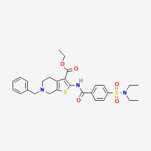 ethyl 6-benzyl-2-(4-(N,N-diethylsulfamoyl)benzamido)-4,5,6,7-tetrahydrothieno[2,3-c]pyridine-3-carboxylate