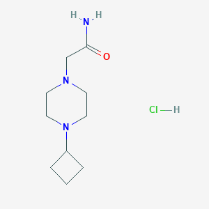 molecular formula C10H20ClN3O B2884414 2-(4-Cyclobutylpiperazin-1-yl)acetamide hydrochloride CAS No. 2034515-29-0