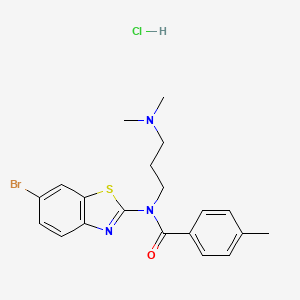 N-(6-bromobenzo[d]thiazol-2-yl)-N-(3-(dimethylamino)propyl)-4-methylbenzamide hydrochloride