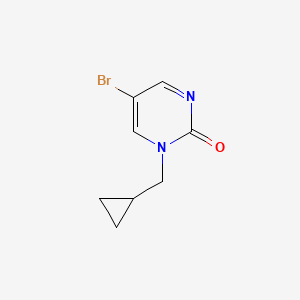 molecular formula C8H9BrN2O B2884425 5-Bromo-1-(cyclopropylmethyl)pyrimidin-2(1H)-one CAS No. 1935996-79-4