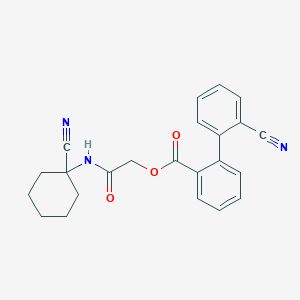 molecular formula C23H21N3O3 B2884428 [2-[(1-Cyanocyclohexyl)amino]-2-oxoethyl] 2-(2-cyanophenyl)benzoate CAS No. 871670-78-9
