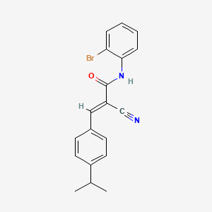 molecular formula C19H17BrN2O B2884437 (E)-N-(2-bromophenyl)-2-cyano-3-(4-propan-2-ylphenyl)prop-2-enamide CAS No. 358981-50-7