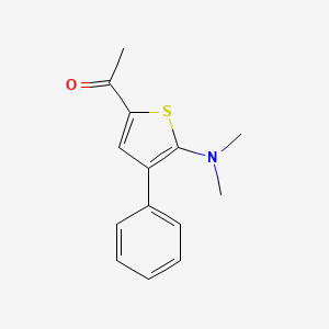 molecular formula C14H15NOS B2884439 1-[5-(Dimethylamino)-4-phenyl-2-thienyl]-1-ethanone CAS No. 343375-57-5