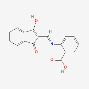 2-(((1,3-Dioxoindan-2-ylidene)methyl)amino)benzoic acid