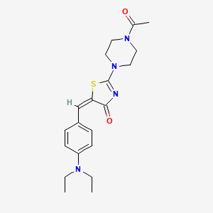 (E)-2-(4-acetylpiperazin-1-yl)-5-(4-(diethylamino)benzylidene)thiazol-4(5H)-one