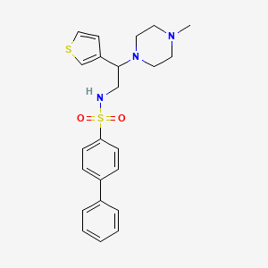 N-(2-(4-methylpiperazin-1-yl)-2-(thiophen-3-yl)ethyl)-[1,1'-biphenyl]-4-sulfonamide