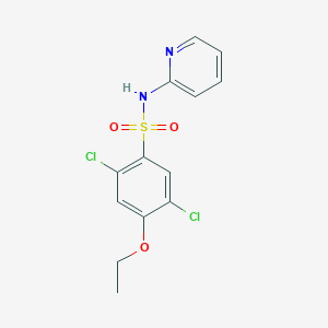 molecular formula C13H12Cl2N2O3S B288445 2,5-dichloro-4-ethoxy-N-(2-pyridinyl)benzenesulfonamide 