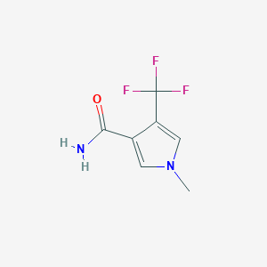molecular formula C7H7F3N2O B2884451 1-Methyl-4-(trifluoromethyl)-1H-pyrrole-3-carboxamide CAS No. 1824277-21-5