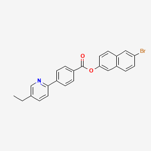 molecular formula C24H18BrNO2 B2884463 6-Bromonaphthalen-2-yl 4-(5-ethylpyridin-2-yl)benzoate CAS No. 313555-16-7