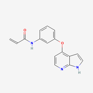 molecular formula C16H13N3O2 B2884471 N-[3-(1H-Pyrrolo[2,3-b]pyridin-4-yloxy)phenyl]prop-2-enamide CAS No. 1222776-76-2