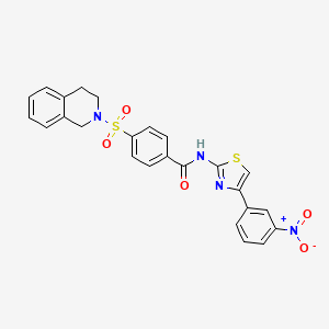 4-((3,4-dihydroisoquinolin-2(1H)-yl)sulfonyl)-N-(4-(3-nitrophenyl)thiazol-2-yl)benzamide