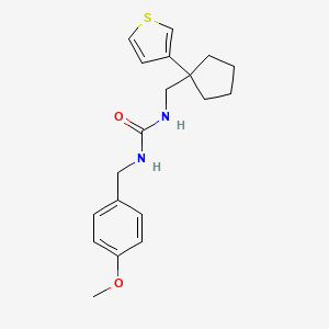 1-(4-Methoxybenzyl)-3-((1-(thiophen-3-yl)cyclopentyl)methyl)urea