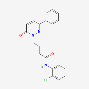 molecular formula C20H18ClN3O2 B2884507 N-(2-chlorophenyl)-4-(6-oxo-3-phenylpyridazin-1(6H)-yl)butanamide CAS No. 952984-55-3