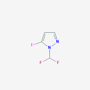 molecular formula C4H3F2IN2 B2884509 1-(二氟甲基)-5-碘-1H-吡唑 CAS No. 1946814-00-1