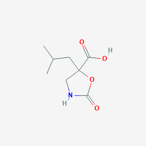 molecular formula C8H13NO4 B2884532 5-(2-Methylpropyl)-2-oxo-1,3-oxazolidine-5-carboxylic acid CAS No. 2248385-14-8
