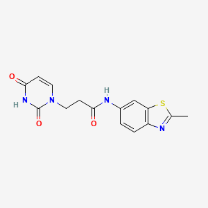 molecular formula C15H14N4O3S B2884541 3-(2,4-dioxo-3,4-dihydropyrimidin-1(2H)-yl)-N-(2-methylbenzo[d]thiazol-6-yl)propanamide CAS No. 1207023-29-7